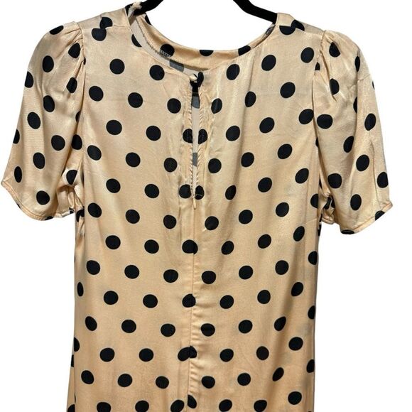 Revolve Dress Forum Los Angeles Vici Call Me Maybe Peach Polka Dot Midi Dress - Picture 4 of 8